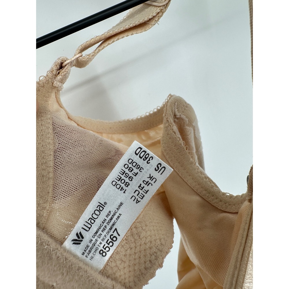 Wacoal Bra Women 36DD Nude Awareness Underwire Full Coverage Jacquard Floral NWT - Picture 5 of 10